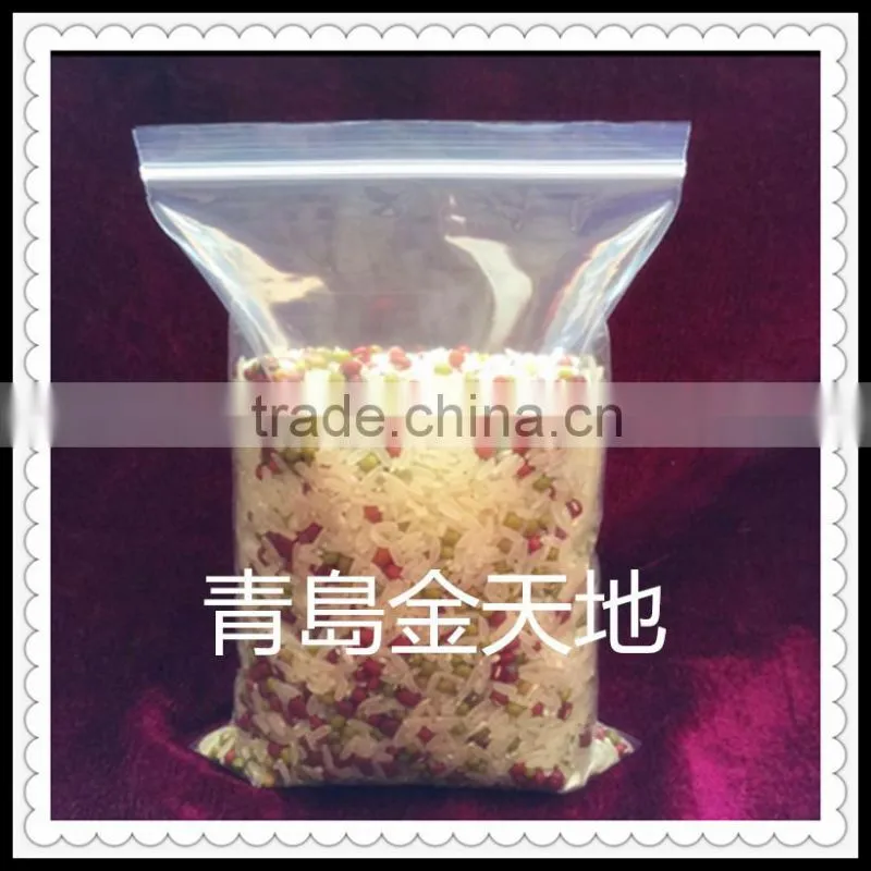 Wholesale custom printed cheap PE transparent zip lock plastic bag with read line