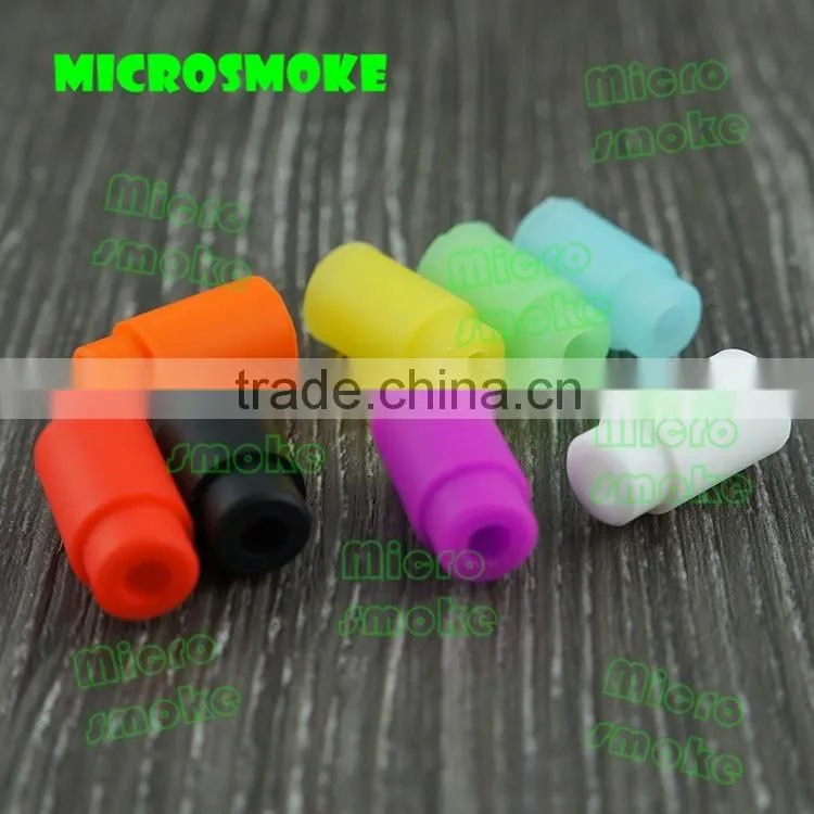 Microsmoke silicone mouthpiece wholesale electronic cigarette drip tip in silicone, e cig drip tips silicone drip tip