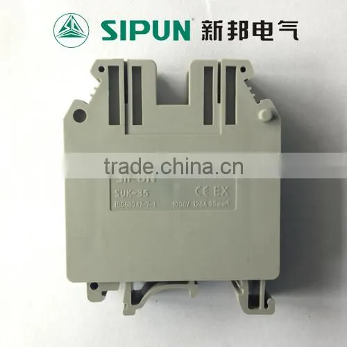 UK35 terminal block with din rail screw type