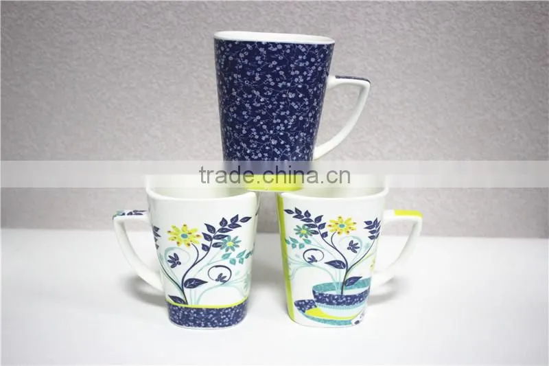 Best selling daily use white porcelain mug ceramic funny