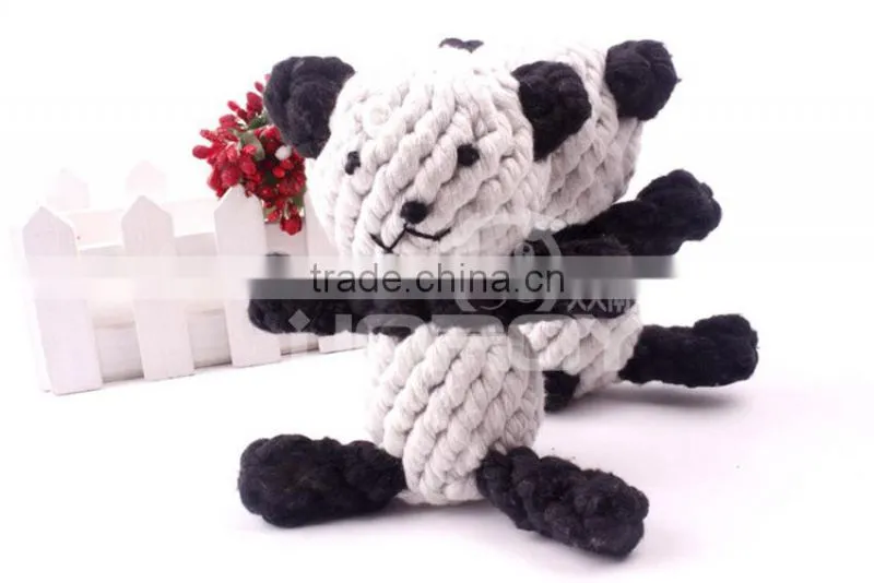 baby panda animal shape cotton rope pet toys