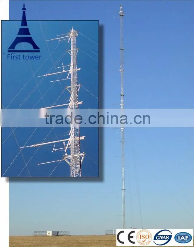 Guyed Mast wind measurement tower