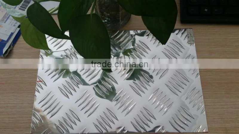 1100 H22 aluminium embossed sheet with bar height 1 mm