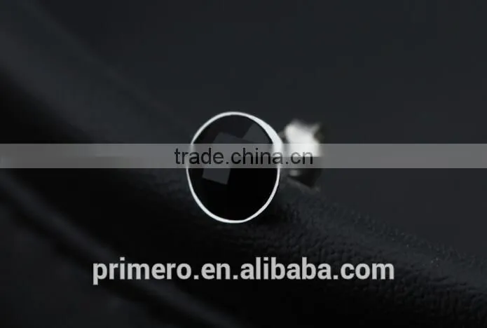 925 sterling Silver Black Agate Mens Tanishq Diamond Stud Earrings Factory Wholesale