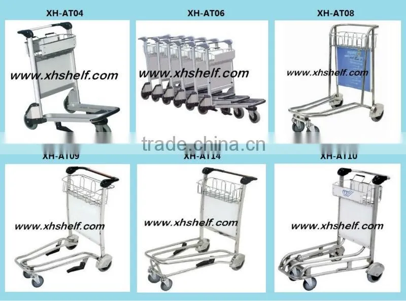 Aluminum Luggage trolley airport hand luggage trolley luggage carrier trolleys