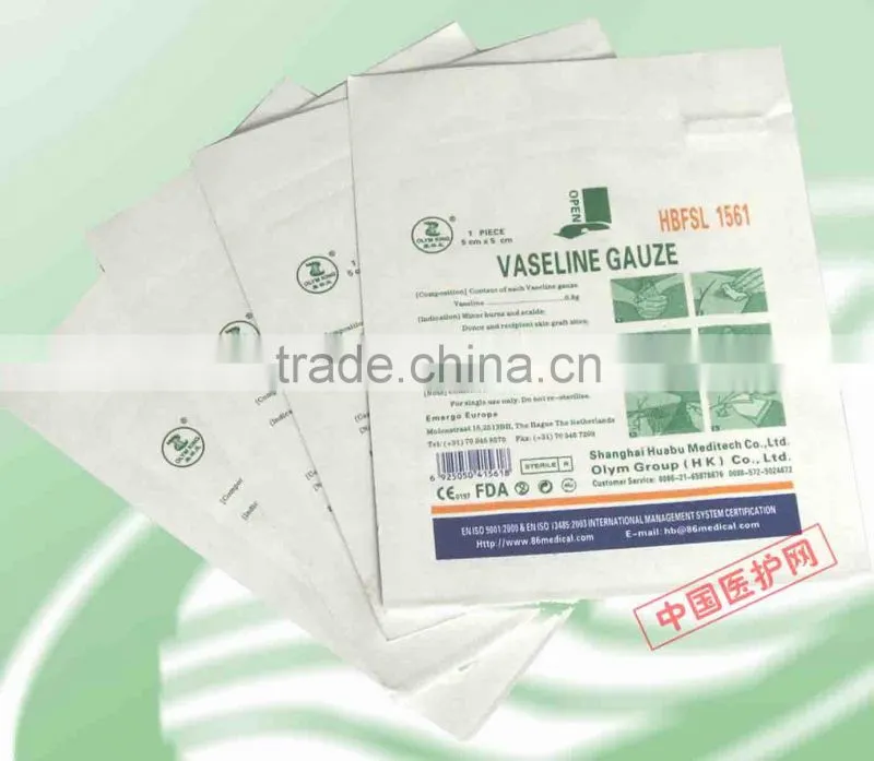 Surgical disposable vaseline praffine gauze