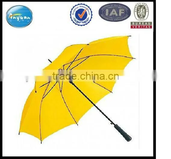 Yellow cheap market promotion gift patio walking rain Umbrella wholesale