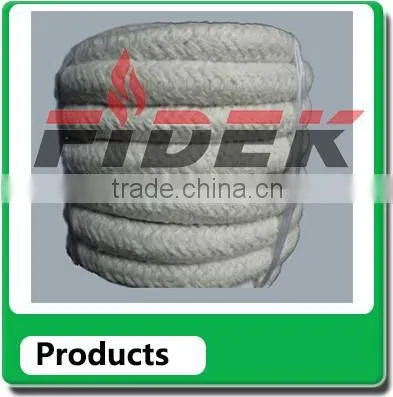 White heat insulation ceramic twisted fiber rope