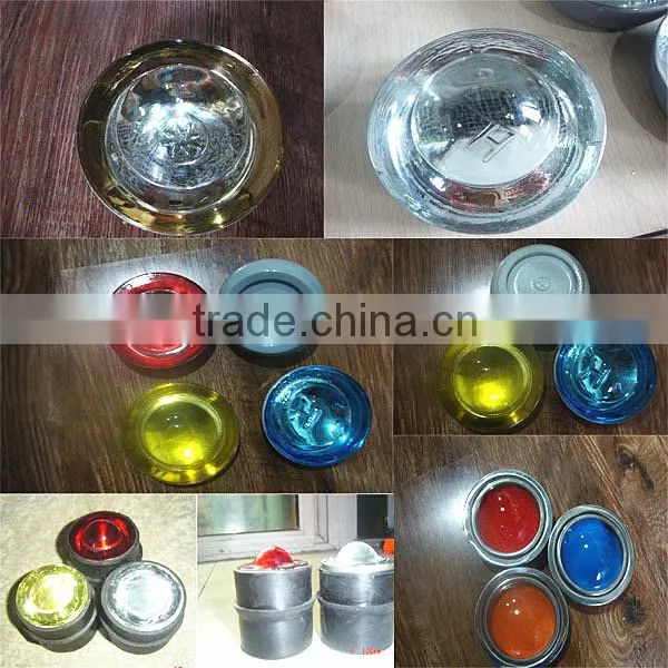 strong reflective yellow and white ceramic road stud