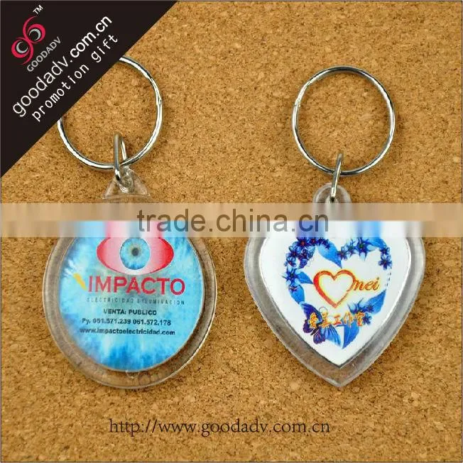 Made in china high quality promotional acrylic slipper keychain