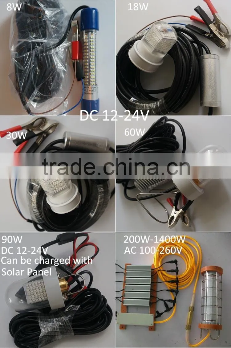 2015 top selling submersible white green LED fishing lamp