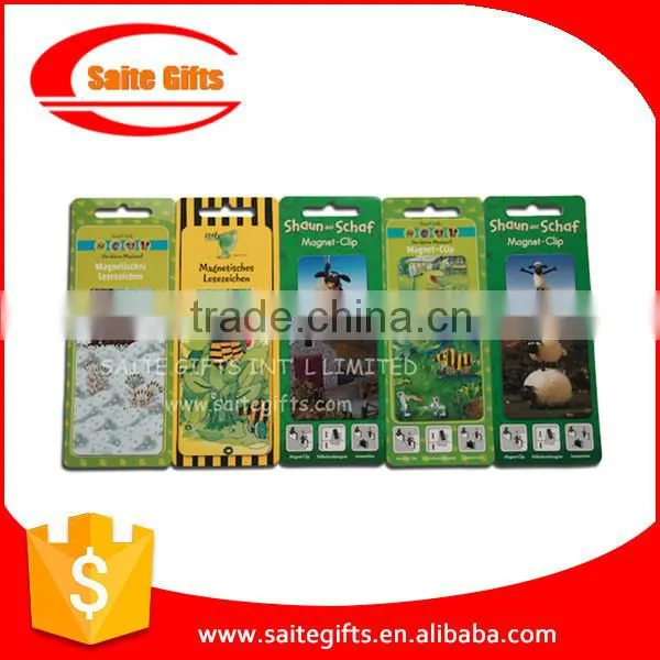 Paper bookmark with cartoon design