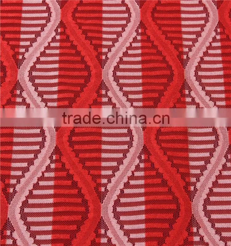 Fashion top quality lace design print fabric with nylon spandex polyester