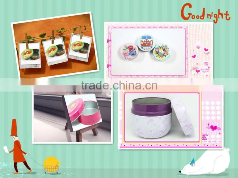 custom round lip balm tin can / lip balm tin