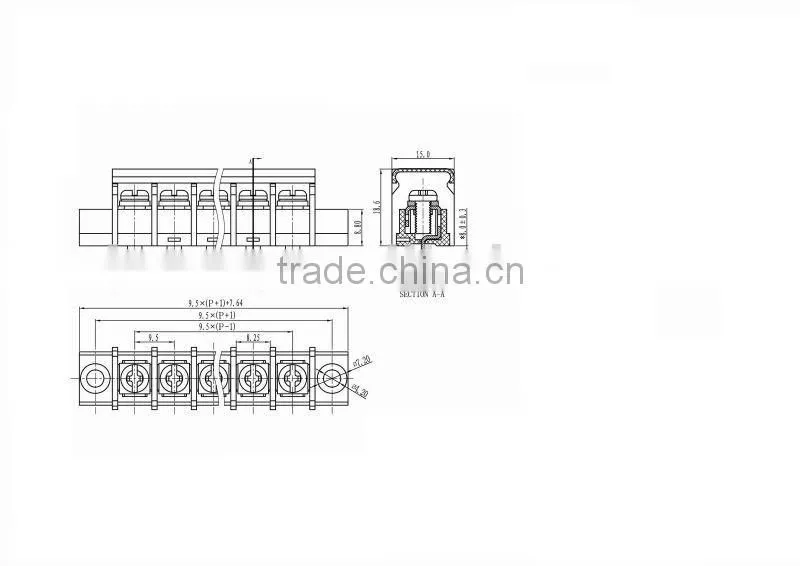 Barrier Terminal Block 9.5mm pitch TCE-48HM