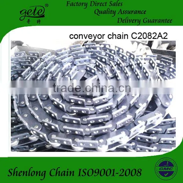 double pitch conveyor chain C2082H with K2 attachments one side