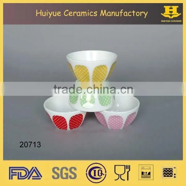 ceramic ramekin bowl, ramekin with printing, souffle mould