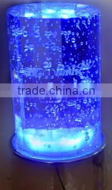 rechargable battery operated wedding party night club bar glowing light up round mini fashionable led crystal table lamp