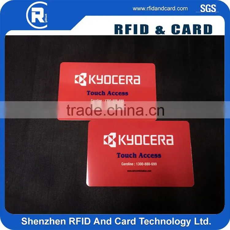 MIFARE Plus S 4K rfid smart ISO PVC blank hotel key cards pvc business card