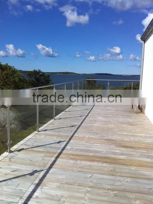 decorative garden fencing stainless steel 316 glass glass balustrade made in china