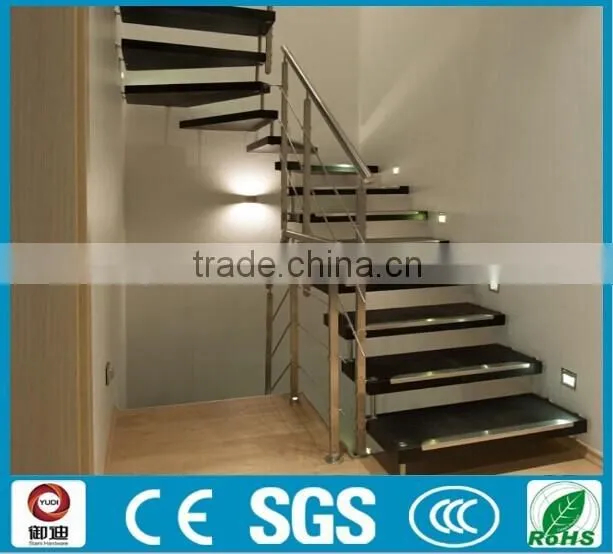 indoor wooden led floating stairs/staircase/stairs ---YUDI