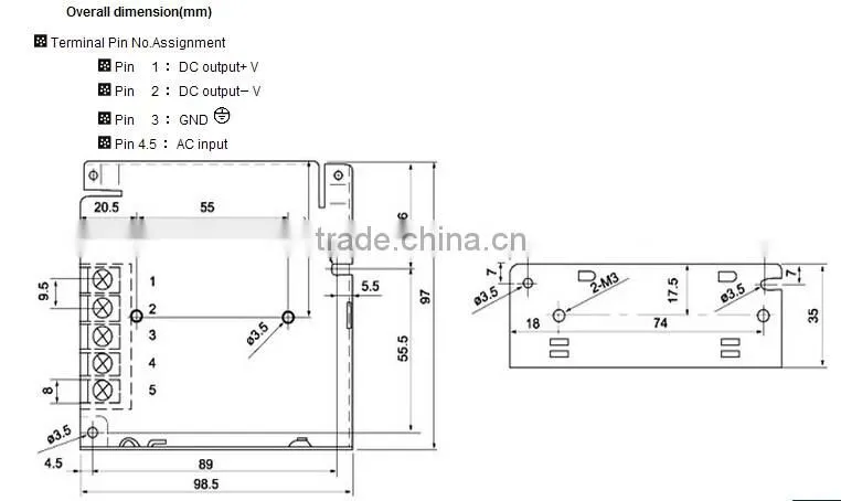 CNGAD 5V 3A Switching Power Supply(switch mode power supply, power supply)(S-15-5)