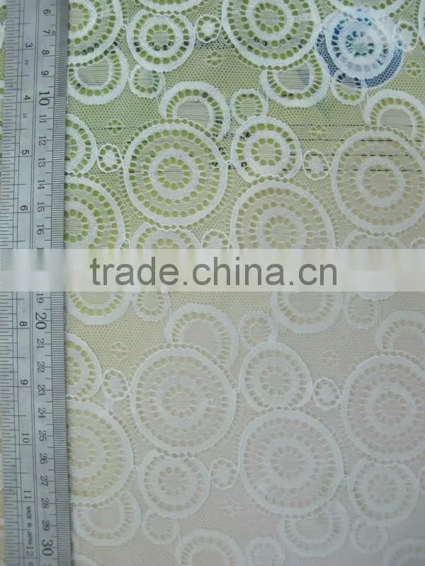 APN4078-white cotton lace fabric for bra wholesale cotton jacquard fabric