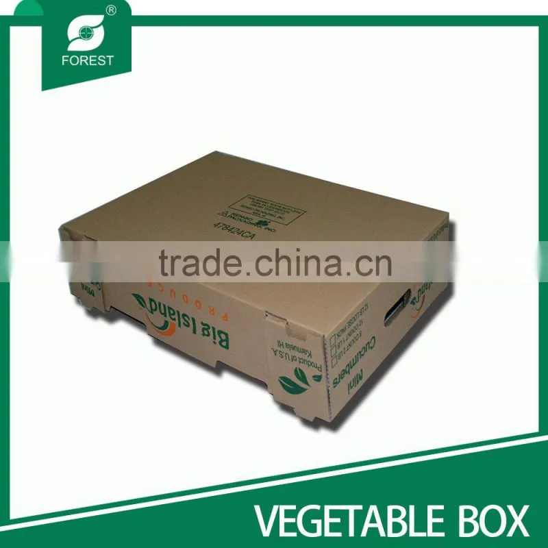 WAX-COATED LARGE SIZE BROWN CORRUGATED CARTONS FOR MOVING FRESH FRUITS AND VEGETABLES