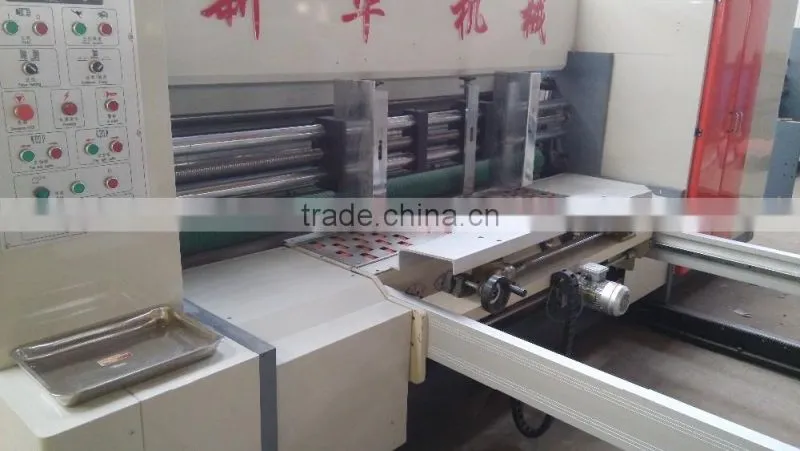 good quality corrugated box printing slotter die cutter with stacker machine