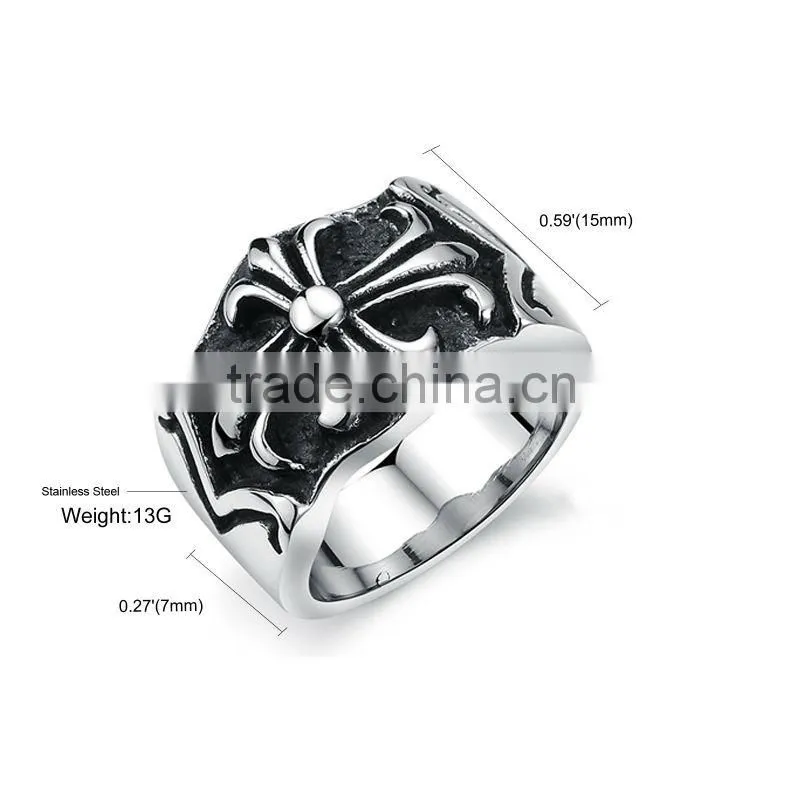 Cross Finger Ring Biker Style Ring