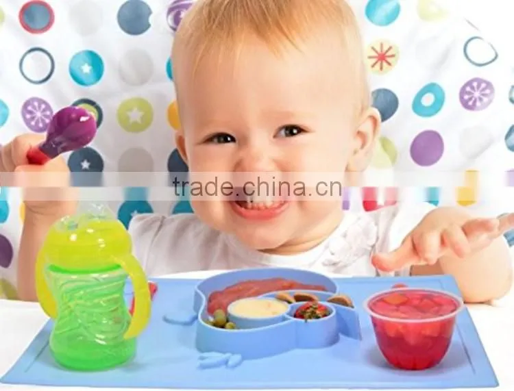 BPA Free Wholesale Non-slip Silicone Baby Food Mat