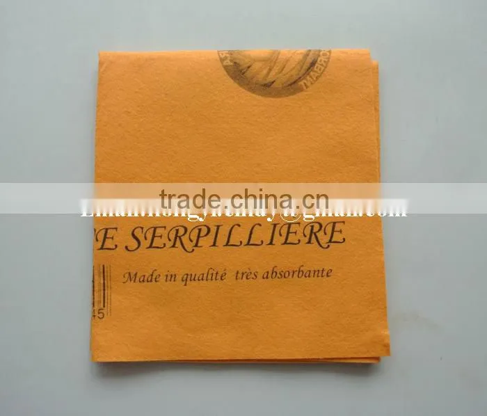 Logo printed needle punched nonwoven fabric orange super absorbent floor cleaning cloth