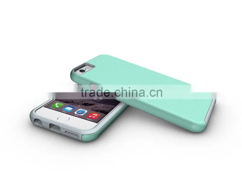 High impact hybrid hard +soft touch armor rugged case for apple iphone 6 cell