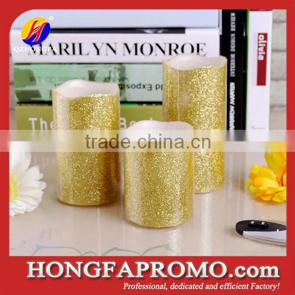 Silver Wave Shape Led Pillar Candle 3x3