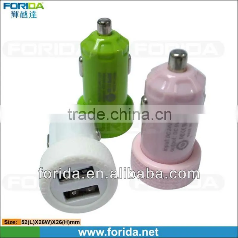 Fashional Dual USB Mini Car Charger 5V 3.1A