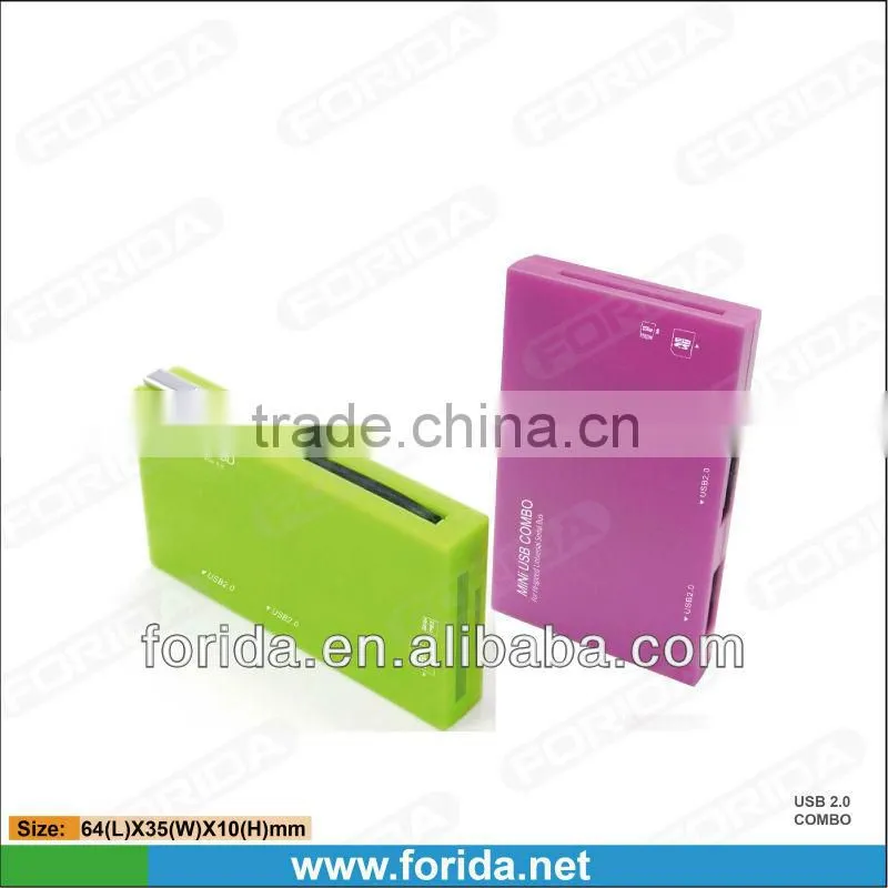 2 port USB 2.0 hub & SD/TF card reader, usb combo