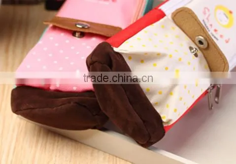 Korea style mini backpack shape pencil case made in china