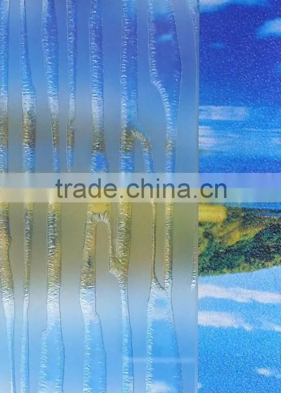 4-6mm Little bar code Acid Etched Glass