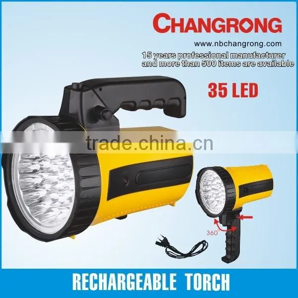 rechargeable outdoor powerful led torch with battery