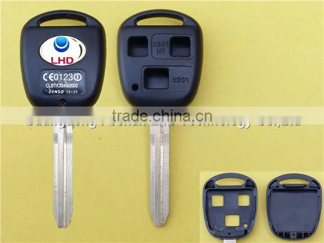 20% OFF, 3 button fake car key shell cover for Toyota remote key blanks TOY43 blade