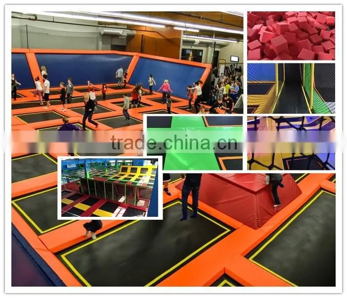 Hot Trampoline Park Commercial large Size Indoor Trampoline for All Ages