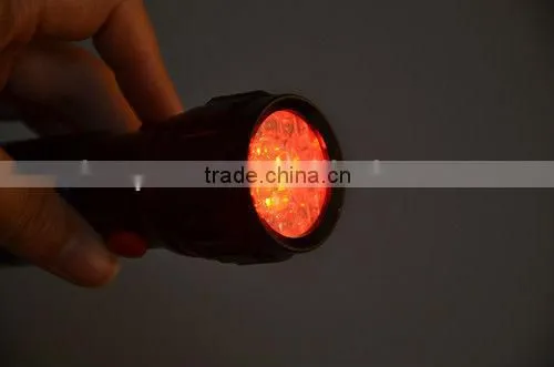 12 led white light,7 led red light aluminum led torch