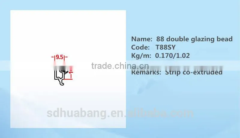 Cheap door and window plastic profile/profile glazing beads