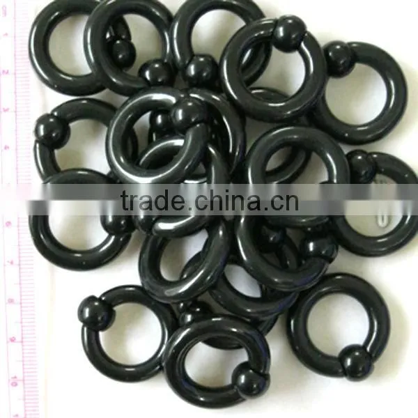 Hot Sale Fashionable BCR Black Plated Nose Ring Fancy Eyebrow Ring Body Piercing Jewelry