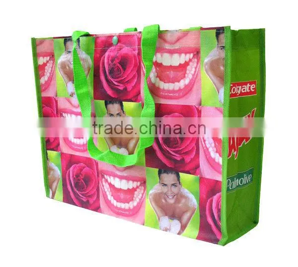 PP lamination Bag Reusable promotional bag Non-Woven Shopping Bag with full printing