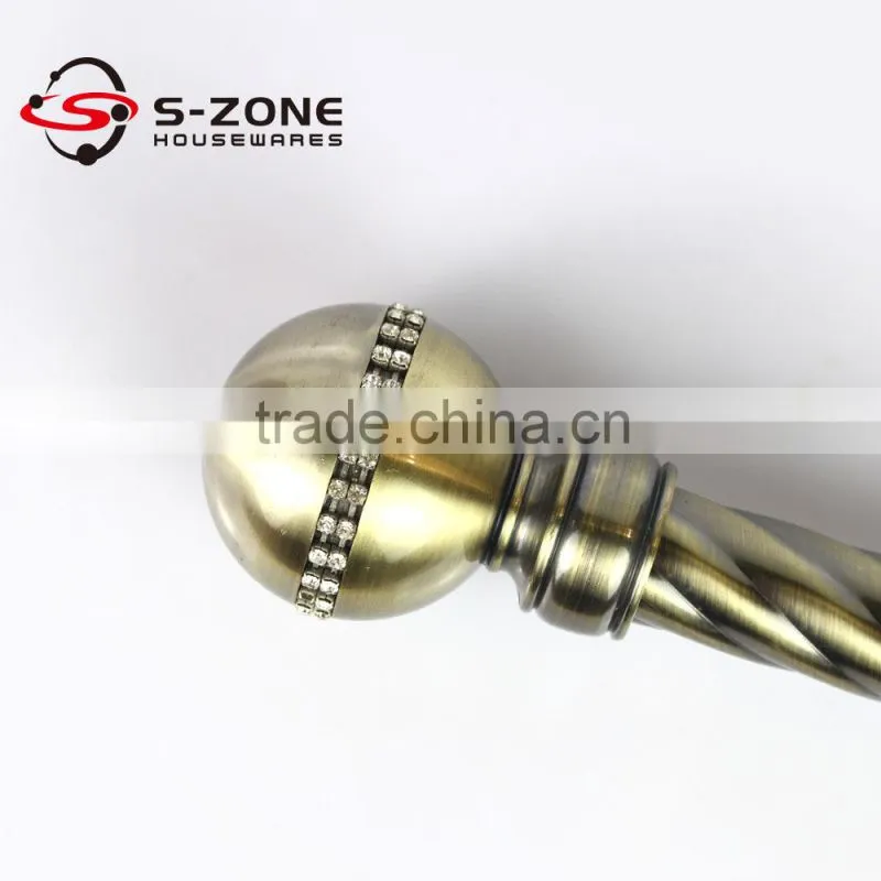 decorative roof 28mm curtain rod end caps for curtain rod set