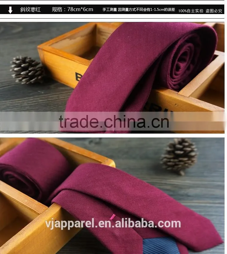 Wool Blend Downtown Solid Burgundy Tie