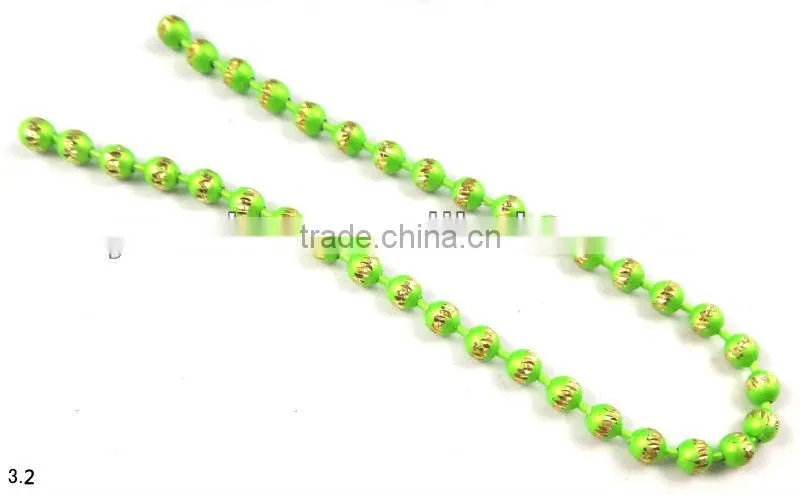 1.5DC Faceted Decoration Brass Ball Chain in NEON colours
