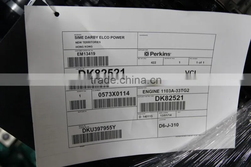 China factory price of 60KVA (48kw) diesel generator with Perkins engine.