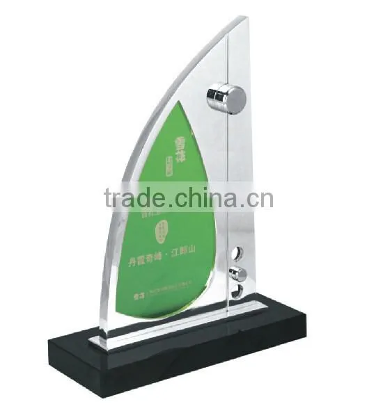 JLP fashion clear acrylic crystal trophy